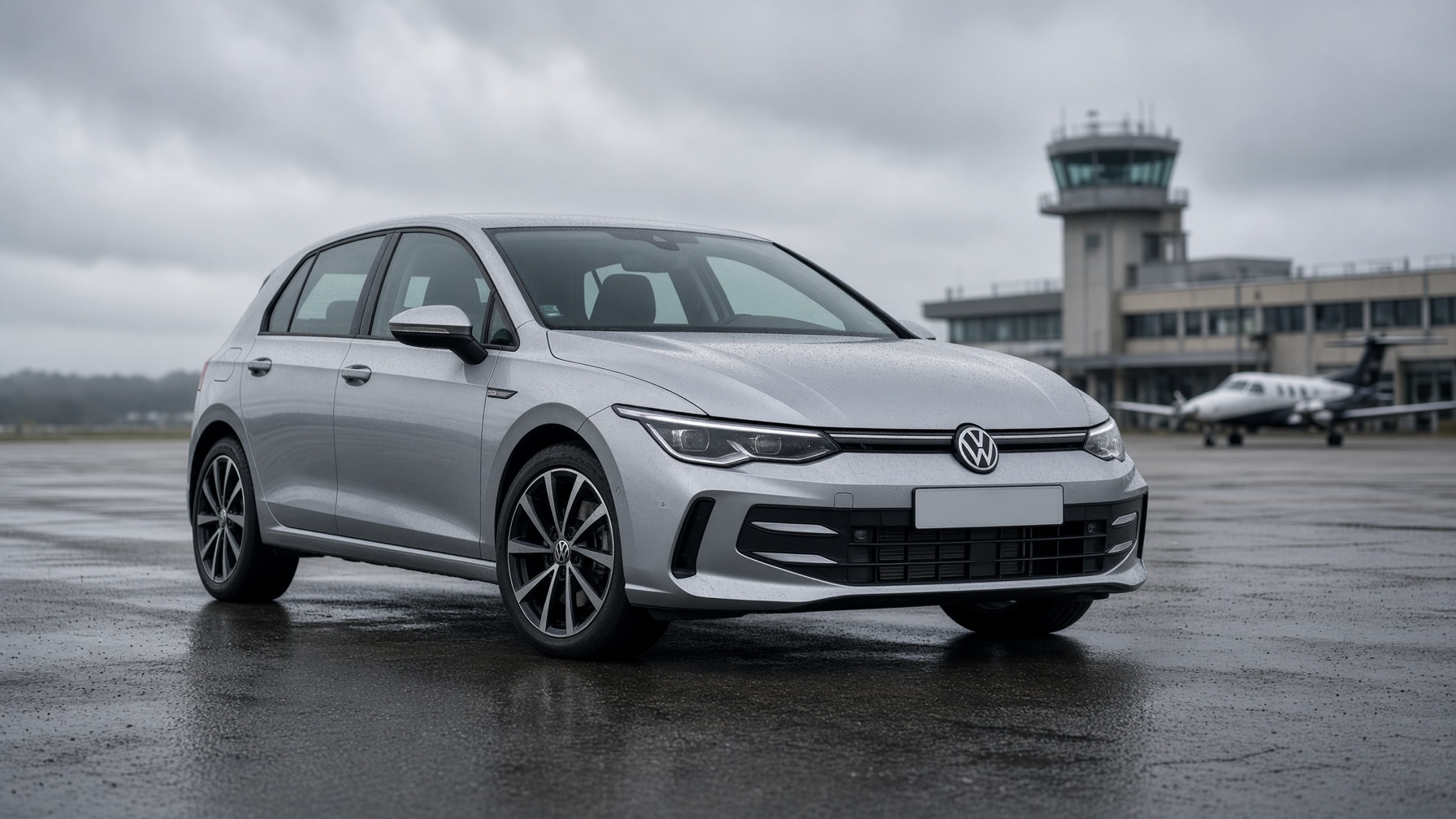 Volkswagen Golf de location retirée en agence à l’aéroport de Brest